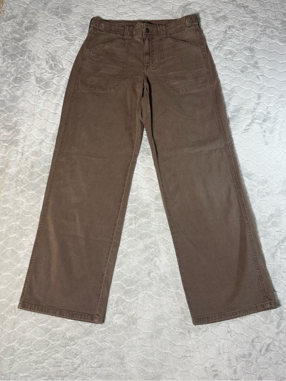 American Eagle Stovepipe Pants Women’s 6 Brown Stretch Straight Utility 30x30